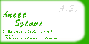 anett szlavi business card